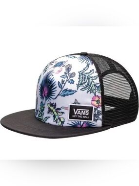 Vans Beachbound II White Floral Snapback Trucker Hat